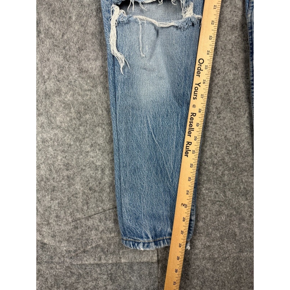 VINTAGE Levis 701 Jeans Womens 26 x 29 Blue Distressed Holes Made USA COOL! - Picture 14 of 14